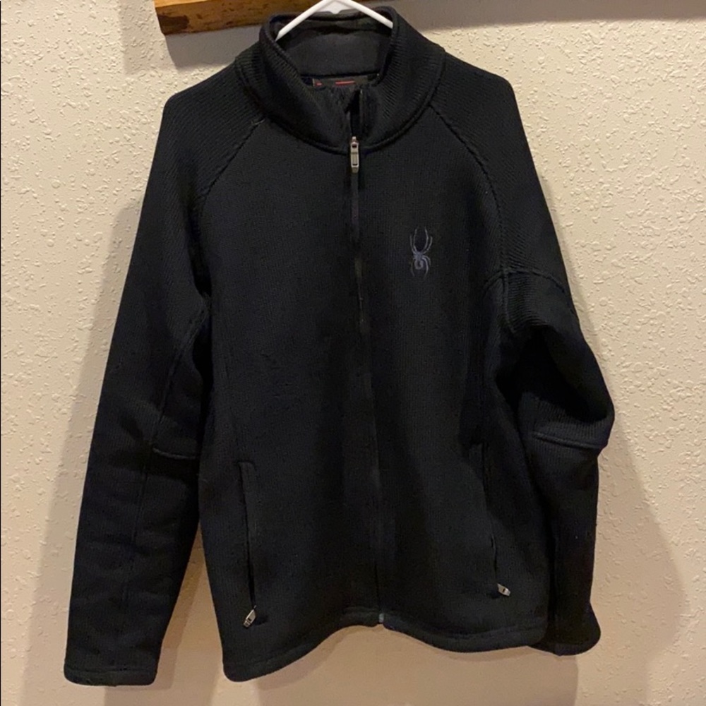 Men’s Spyder Zip-up jacket size Large- black